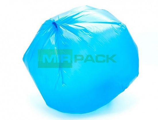 Мешки для мусора 30 л, 12 мкм, ПНД, синие, 20 штук, 50х60 см, хозяйственные, EXTRA - Вид 2